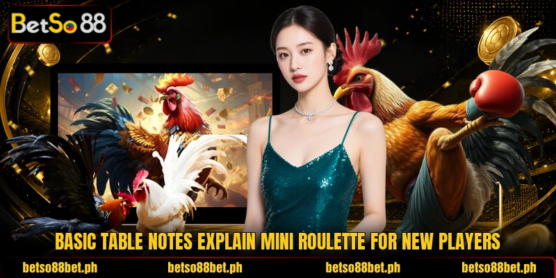 Basic table notes explain Mini Roulette for new players