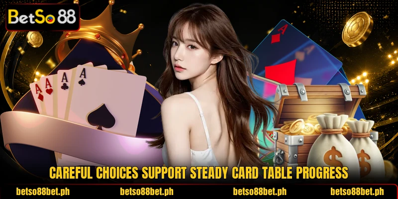 Careful choices support steady card table progress