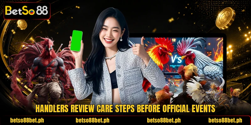 Handlers review care steps before official events