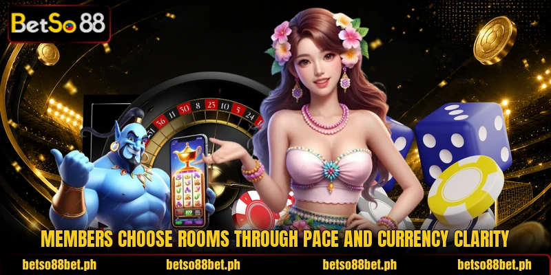 Members choose rooms through pace and currency clarity Members choose rooms through pace and currency clarity