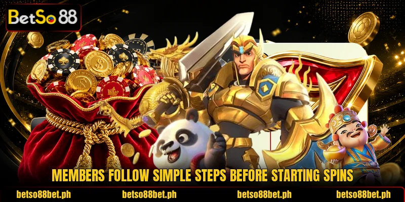 Members follow simple steps before starting spins Members follow simple steps before starting spins