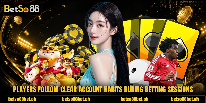 Players follow clear account habits during betting sessions