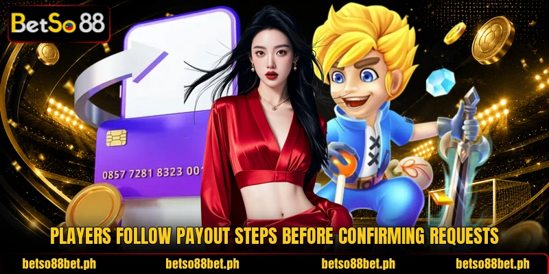 Players follow payout steps before confirming requests Players follow payout steps before confirming requests