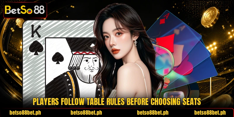 Players follow table rules before choosing seats