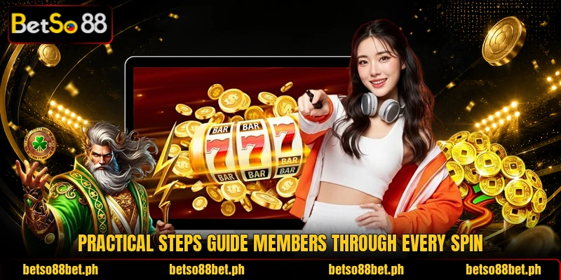 Practical steps guide members through every spin
