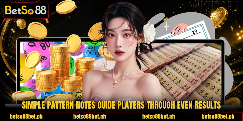 Simple pattern notes guide players through even results